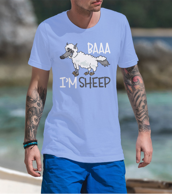 Baaa I'm A Sheep Funny Cartoon T-Shirt
