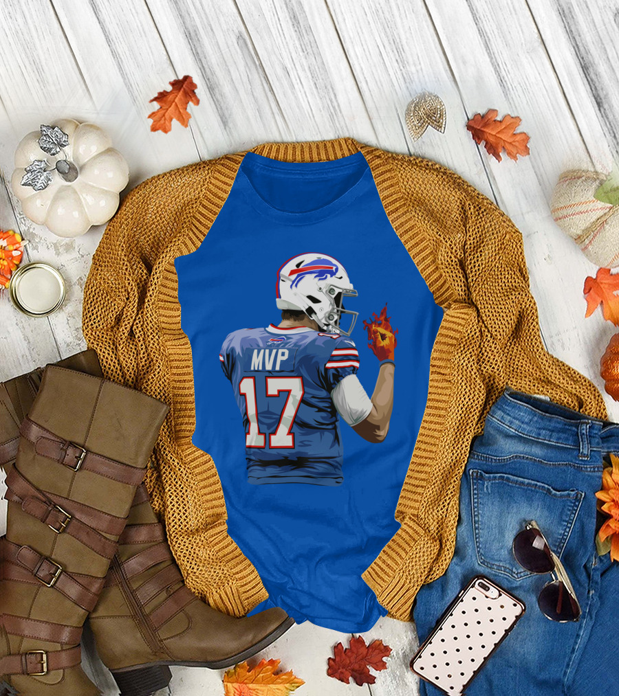 MVP 17 Josh Allen Hot Hand Buffalo Bills T-Shirt