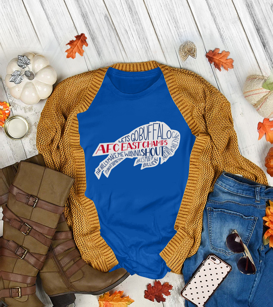 AFC East Champs Let's Go Buffalo Bills Mafia Shout T-Shirt