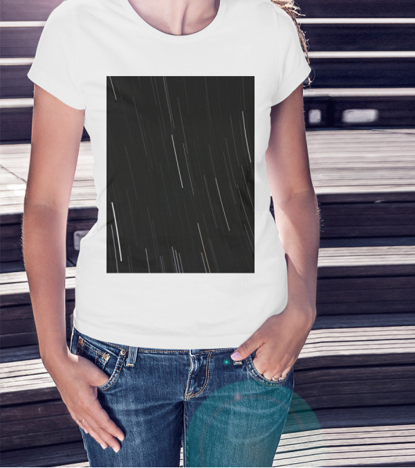 Back To Basics Scratch Night Sky Stripes T-Shirt