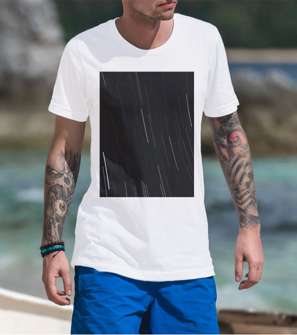 Back To Basics Scratch Night Sky Stripes T-Shirt