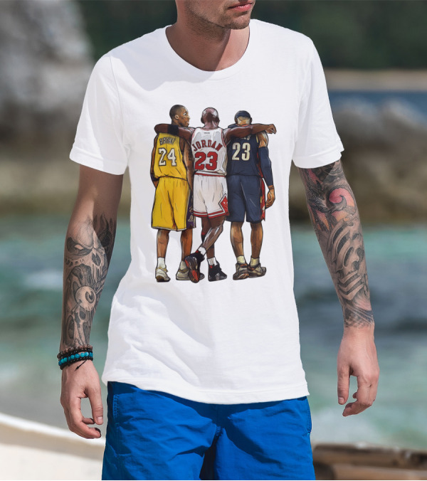 Kobe Bryant Michael Jordan 23 Lebron James 24 23 23 Lakers Bulls Cavaliers T-Shirt