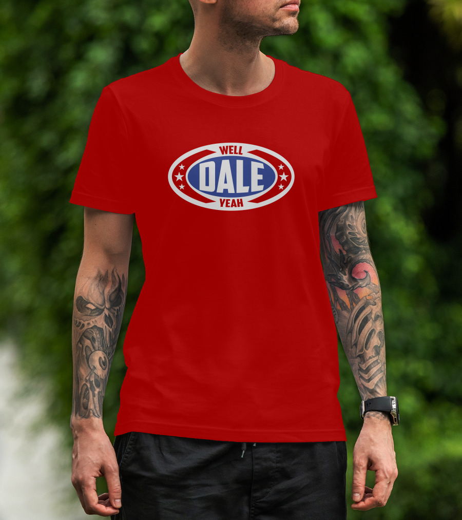 Dale Brisbys Rodeo Time Well Dale Yeah Stars Badge T-Shirt