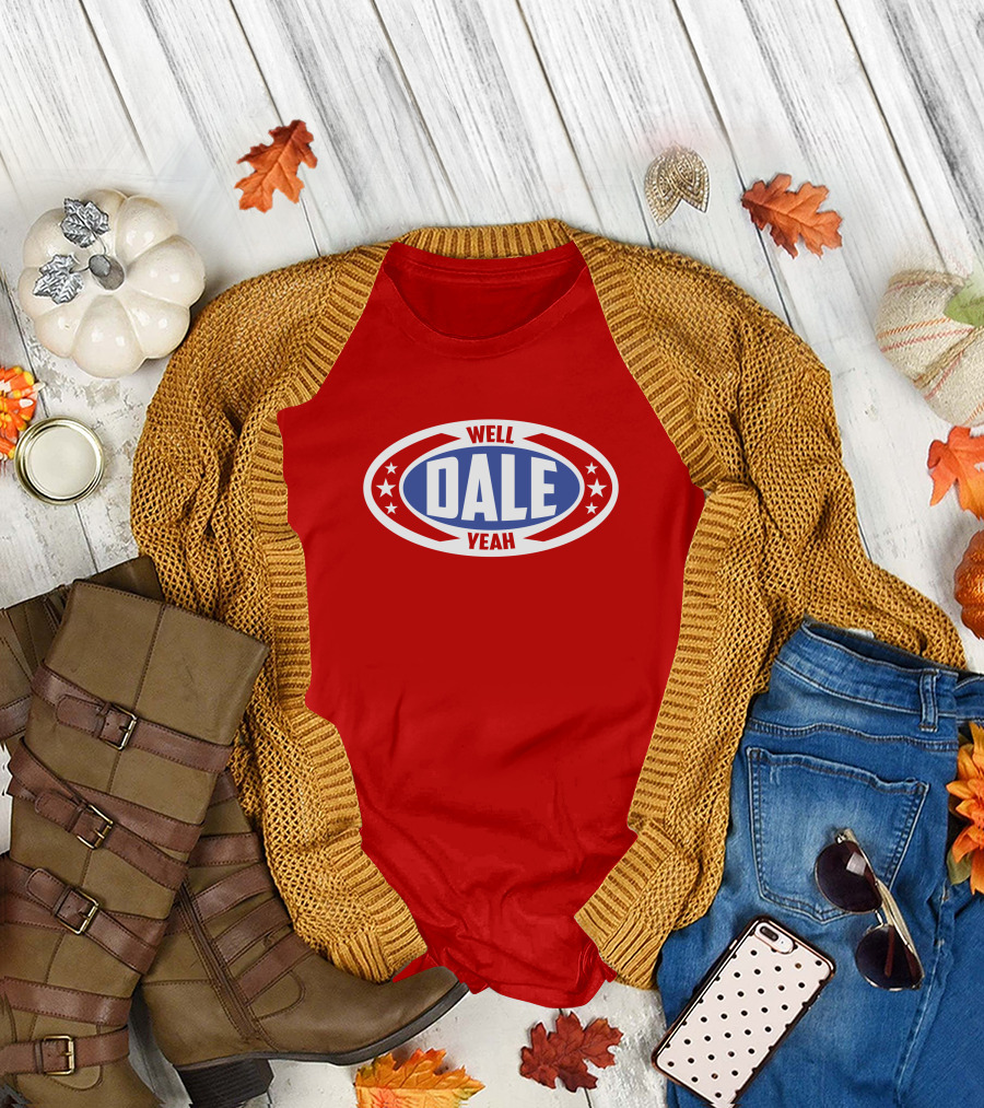 Dale Brisbys Rodeo Time Well Dale Yeah Stars Badge T-Shirt