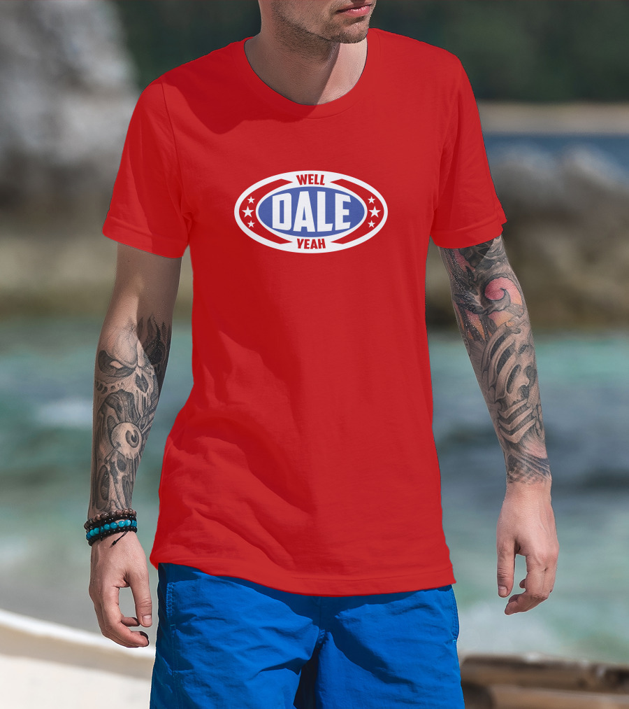 Dale Brisbys Rodeo Time Well Dale Yeah Stars Badge T-Shirt