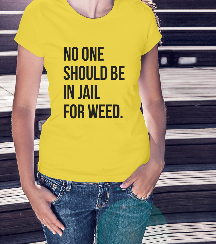 No One Should Be In Jail For Weed Gisele Barreto Fetterman We Go High Shop T-Shirt