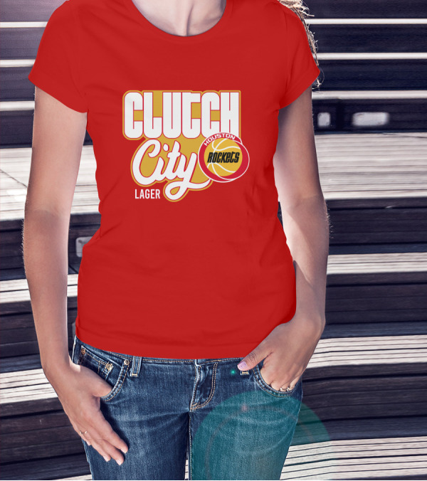 Houston Rockets Clutch City Lager Basketball Vernon Maxwell T-Shirt