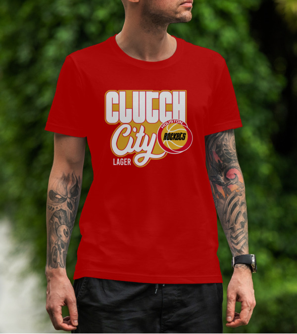 Houston Rockets Clutch City Lager Basketball Vernon Maxwell T-Shirt