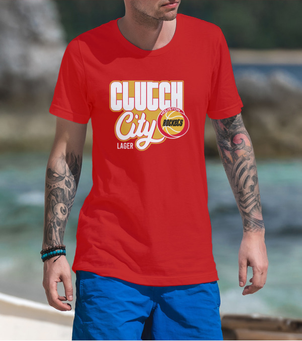Houston Rockets Clutch City Lager Basketball Vernon Maxwell T-Shirt
