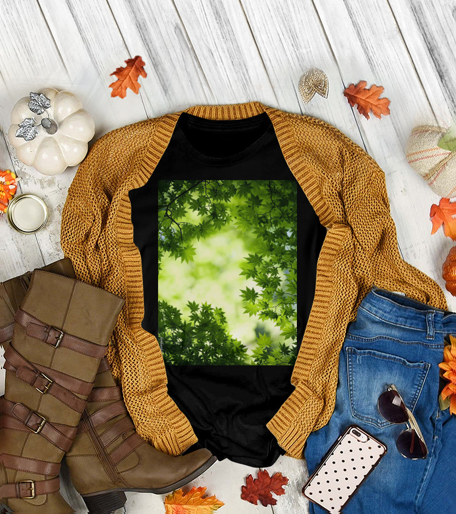 Short Lush Green Canopy Leaves T-Shirt