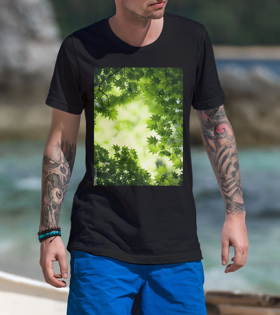 Short Lush Green Canopy Leaves T-Shirt