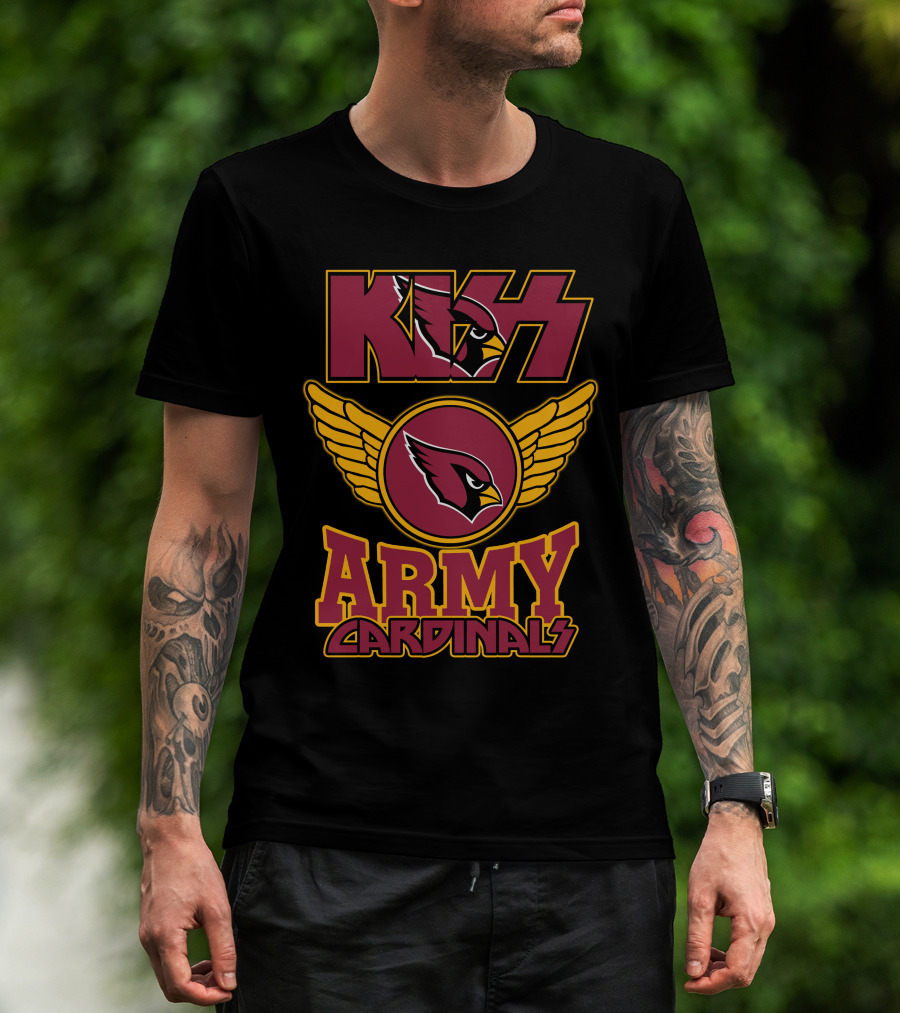 Kiss Army Cardinals Nfl121 Arizona T-Shirt