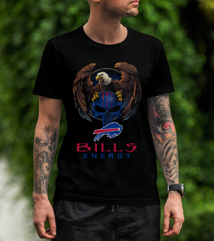 Bills Energy Buffalo Bills Eagle Skull T-Shirt