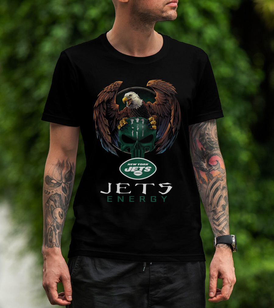 New York Jets Energy Eagles Skulls T-Shirt