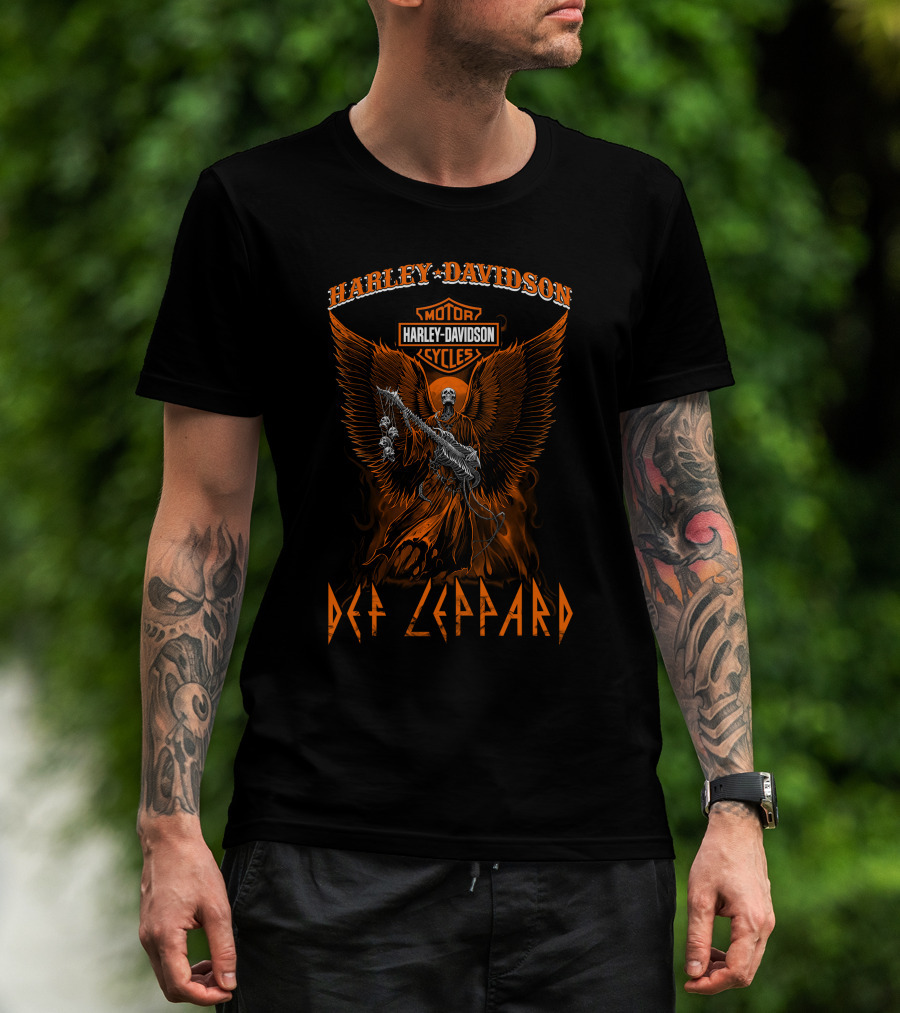 Harley Davidson Motor Cycles Def Leppard T-Shirt
