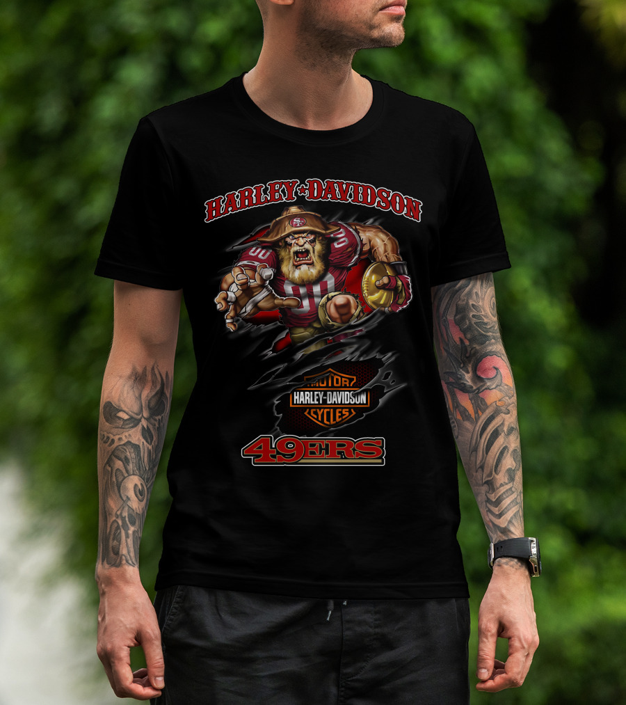 Harley Davidson San Francisco 49ers Football Mascot T-Shirt