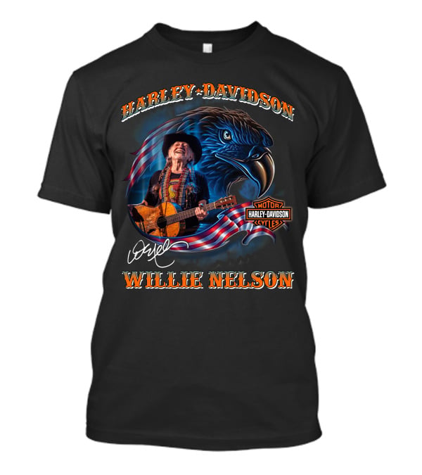 Harley Davidson Motor Cycles Willie Nelson T-Shirt