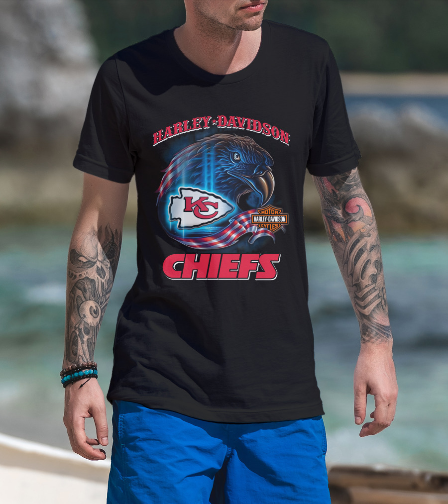 Harley Davidson Kansas City Chiefs Eagle T-Shirt