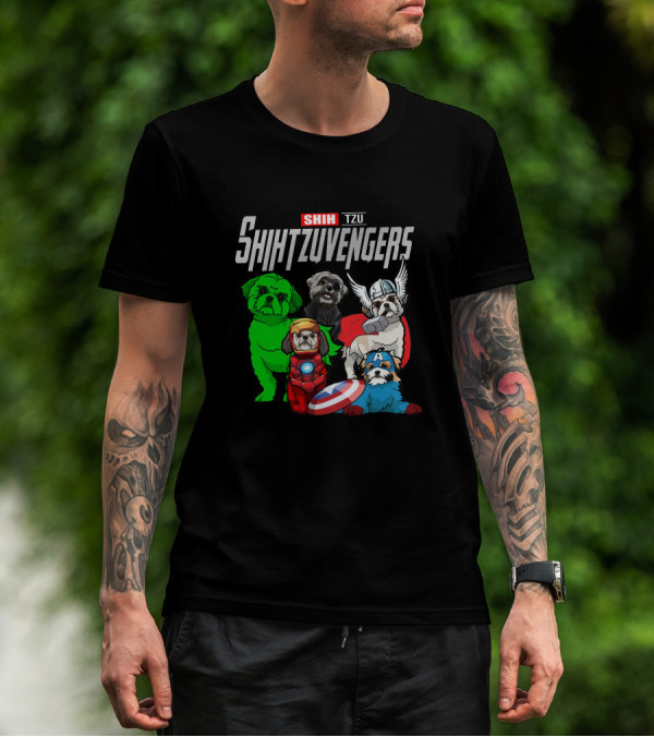 SHIHTZUVENGERS SHIH TZU DOGS AS SUPERHEROES ASSEMBLE T-Shirt