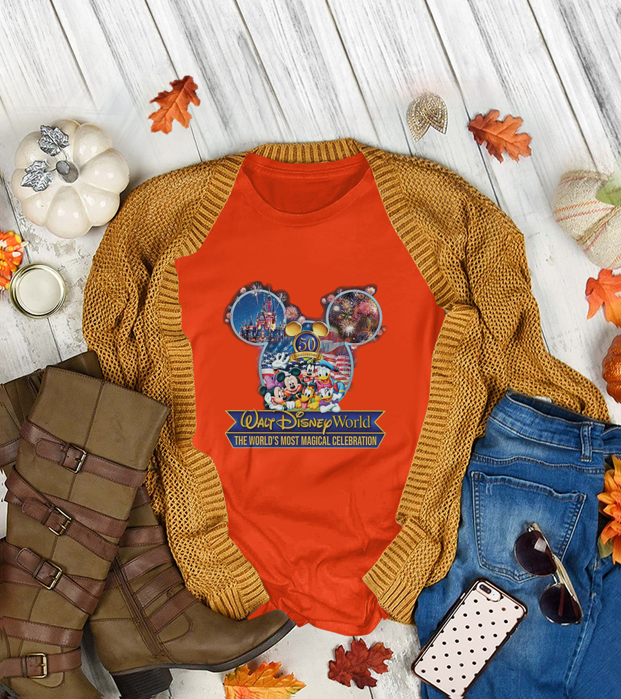 Walt Disney World 50th Anniversary The World's Most Magical Celebration Mickey Lovers T-Shirt