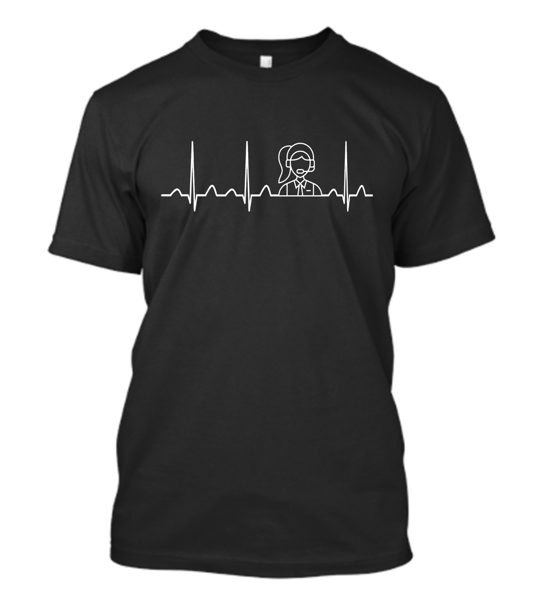 Clerk's Heartbeat Pulse Line With Office Worker T-Shirt