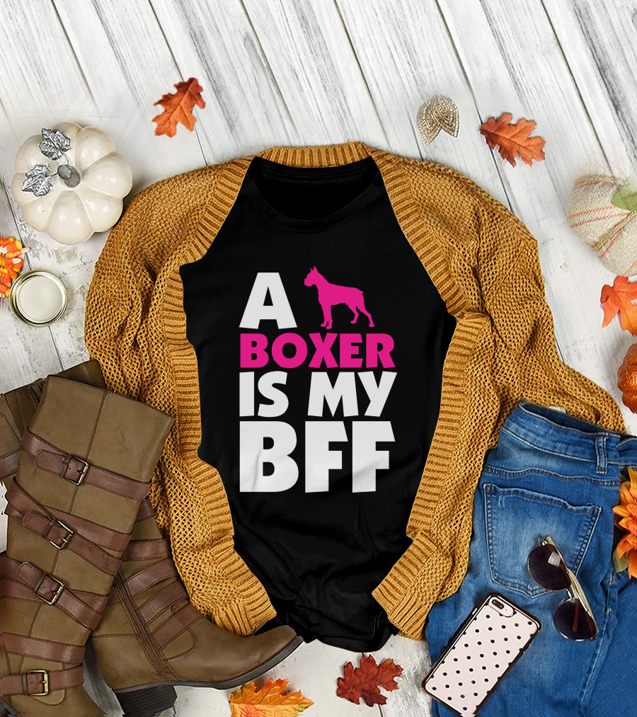 A Boxer Is My BFF Pink Dog T-Shirt