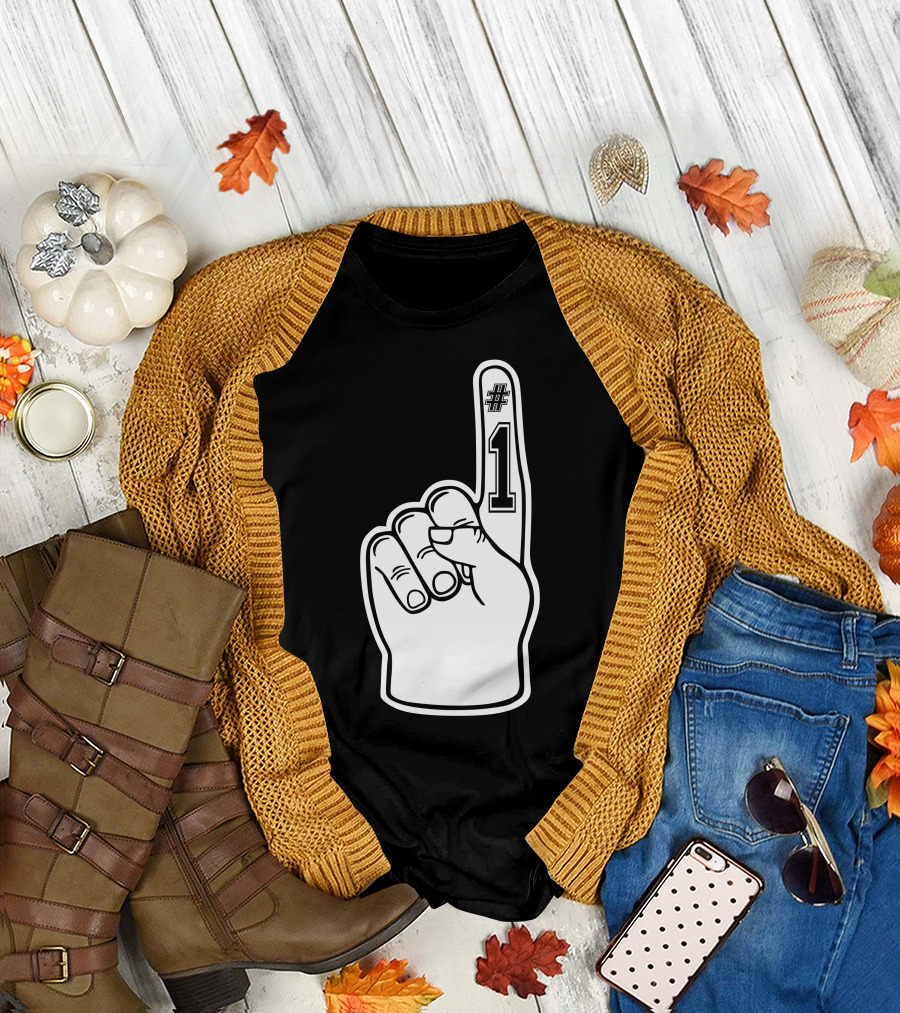 1 Foam Finger Hand Gesture T-Shirt