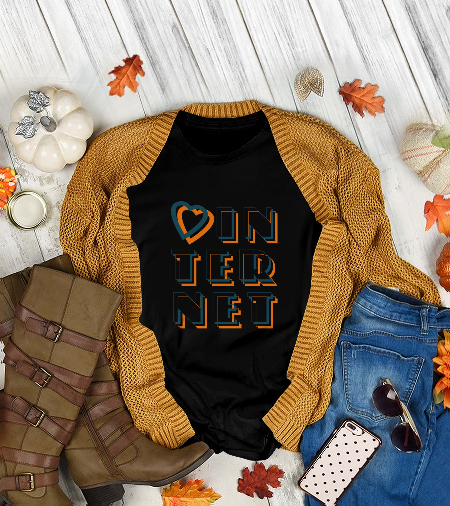 Heart Internet 3D Typography T-Shirt