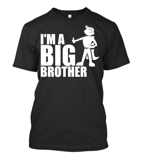 I'M A BIG BROTHER Cartoon Character Thumbs Up T-Shirt