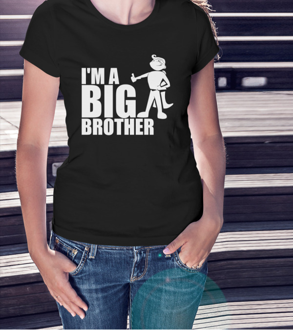I'M A BIG BROTHER Cartoon Character Thumbs Up T-Shirt