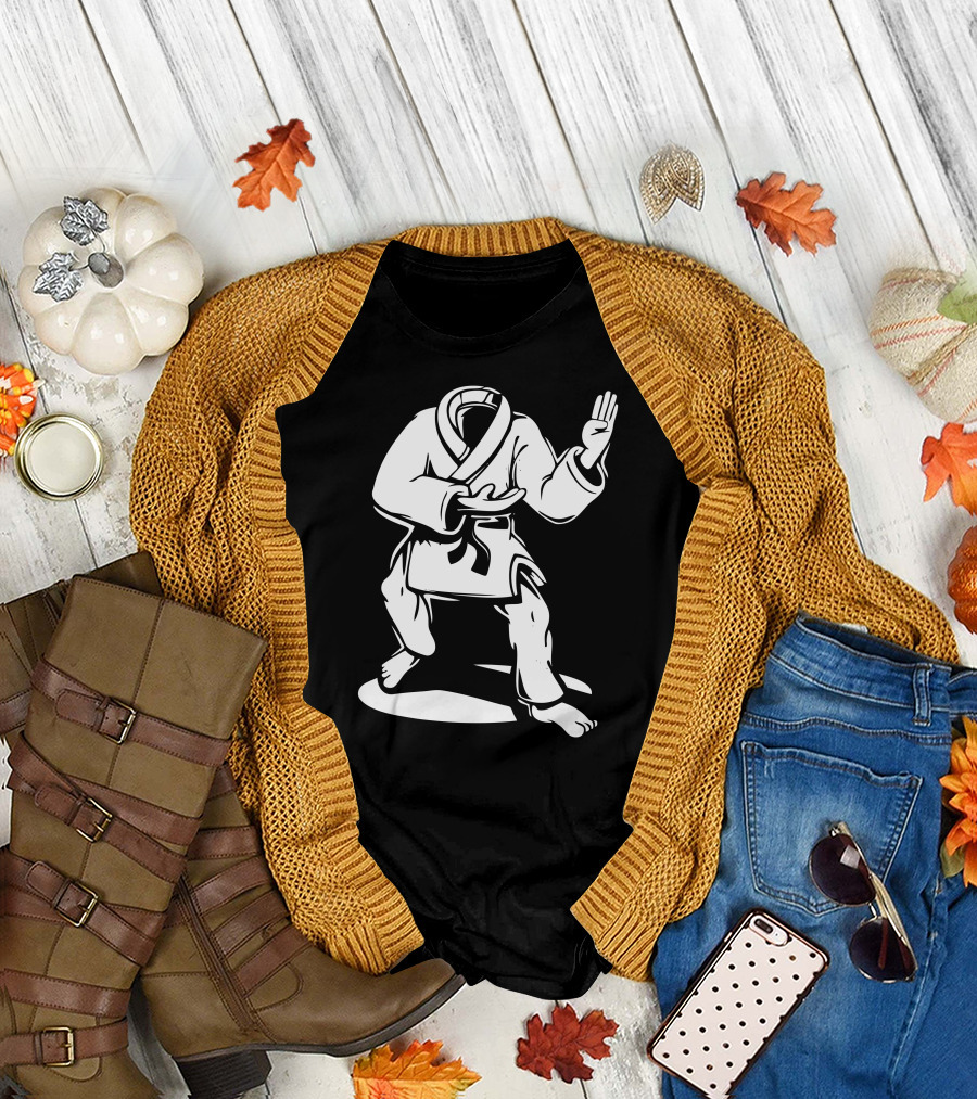 Karate Suit Pose Iconic Martial Arts Stance T-Shirt