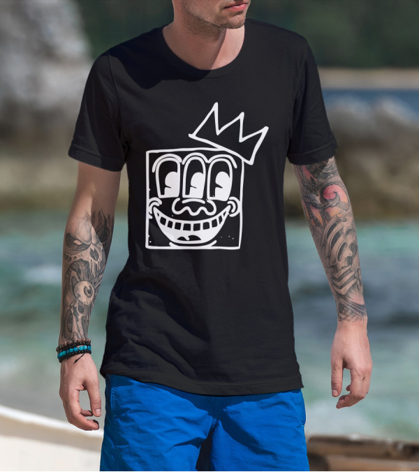 Keith Haring Three-Eyed Smiling Box With Crown T-Shirt