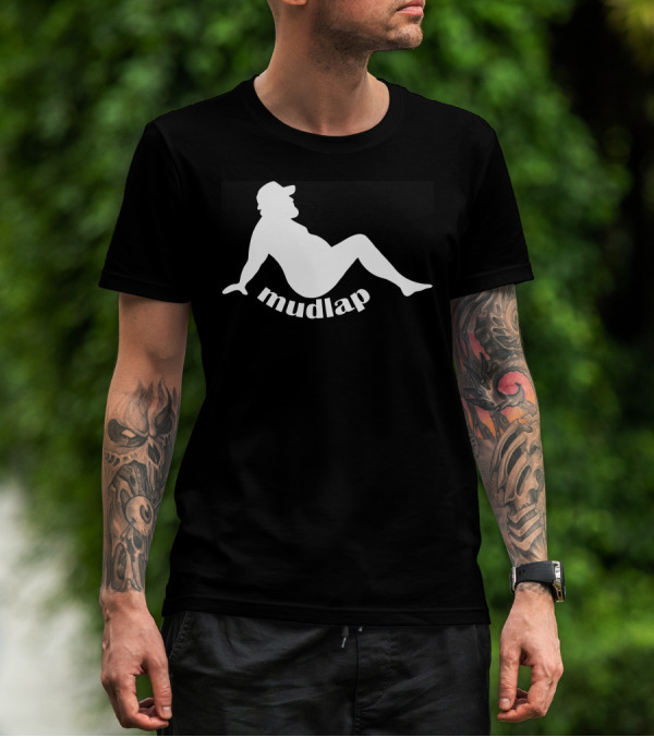 Mudlap Man Silhouette Design Relaxed Pose T-Shirt