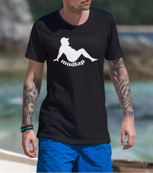 Mudlap Man Silhouette Design Relaxed Pose T-Shirt