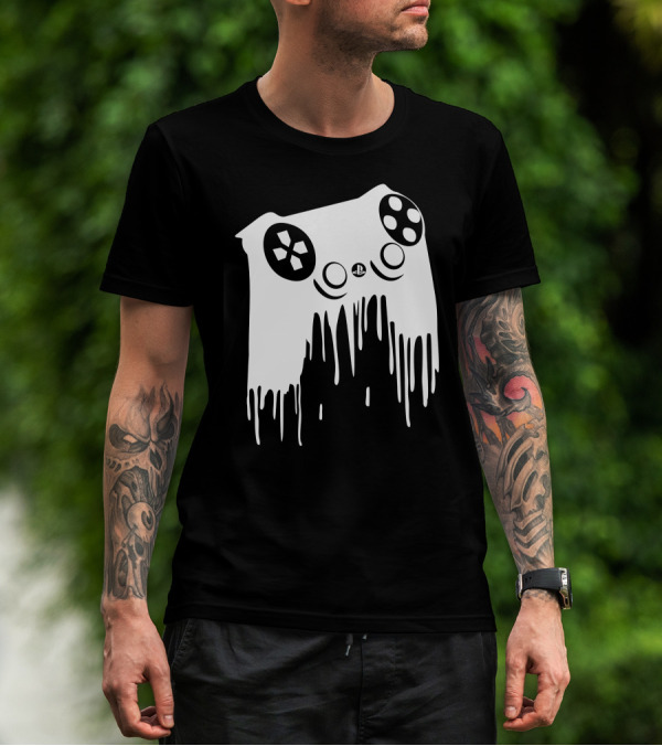 PlayStation Controller Melting Drip T-Shirt