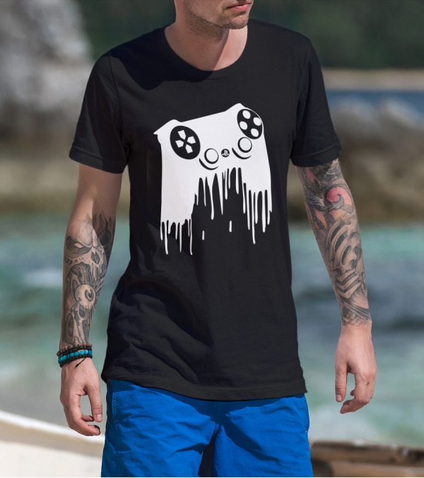 PlayStation Controller Melting Drip T-Shirt