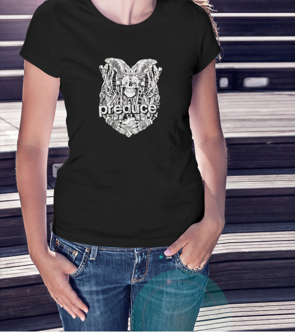 Preduce Alien Sci-Fi Skull T-Shirt