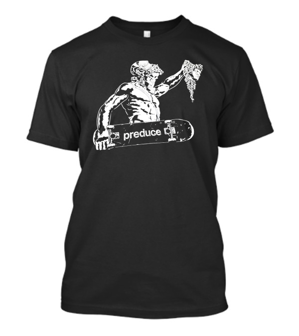 Preduce X Trk Skateboard Statue Grapes Black T-Shirt