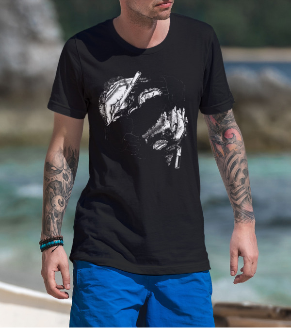 Self Made Zombie Artistic Hands Drawing Yourself T-Shirt