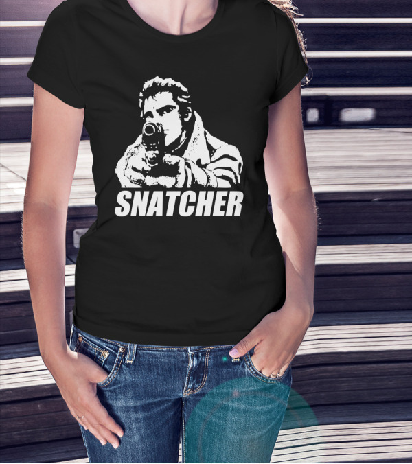 Snatcher Cyberpunk Noir With Gun T-Shirt
