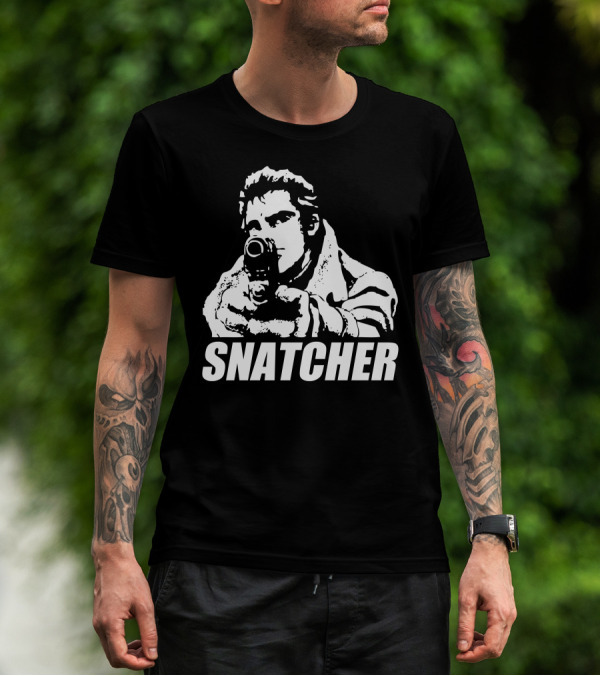 Snatcher Cyberpunk Noir With Gun T-Shirt