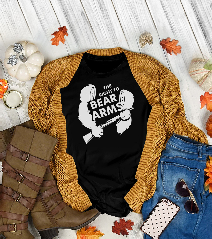 The Right To Bear Arms Sasquatch Holding Rifle T-Shirt