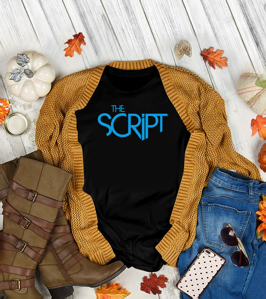 The Script Band Logo Blue Text T-Shirt