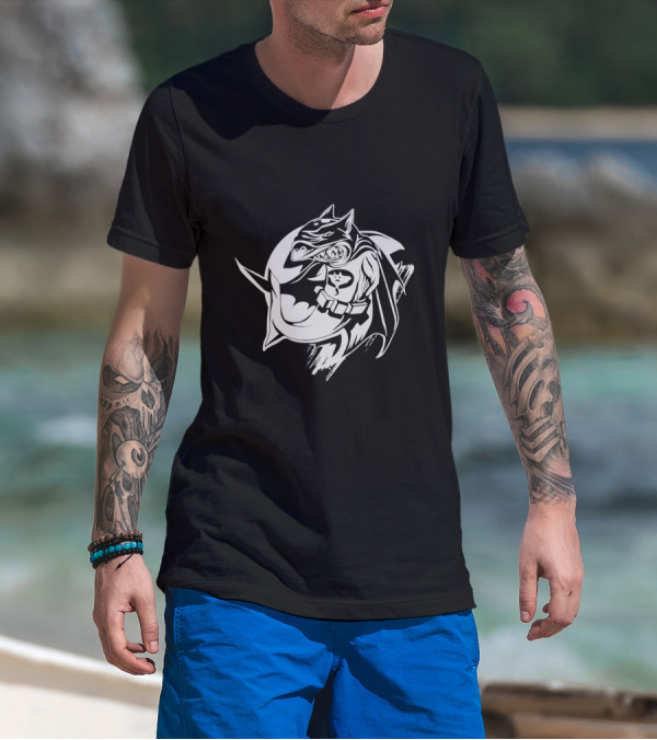 The Shark Knight Gotham Parody Cape Crusader Sharkman T-Shirt