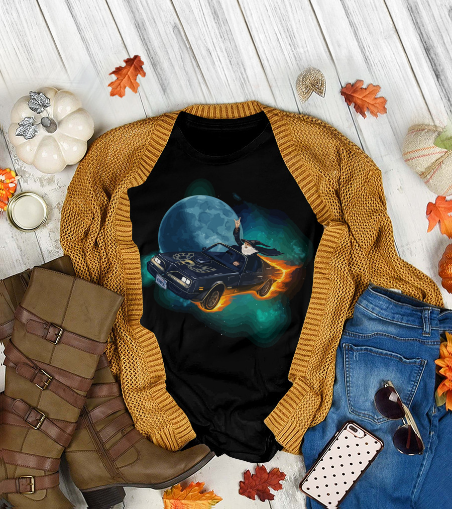 Transhazam Wizard in Firebird with Space Background T-Shirt