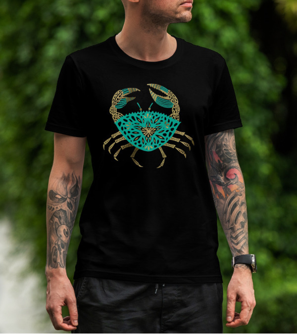 Turquoise Crab Ornate T-Shirt