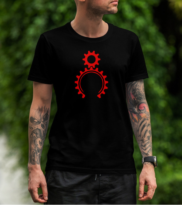 V8 Engine Pistons And Red Gears T-Shirt