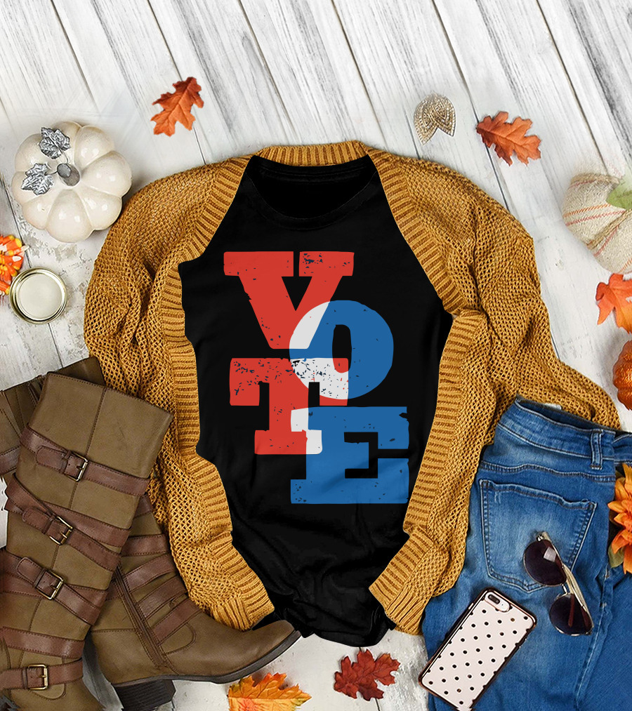 Vote Red White Blue Patriotic T-Shirt