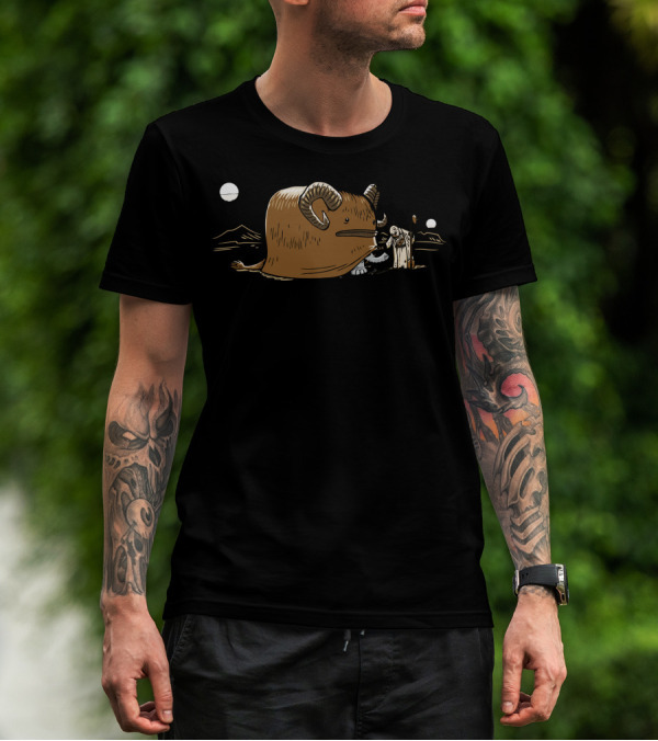 Bantha Phant Star Wars Adventure In The Desert Landscape T-Shirt