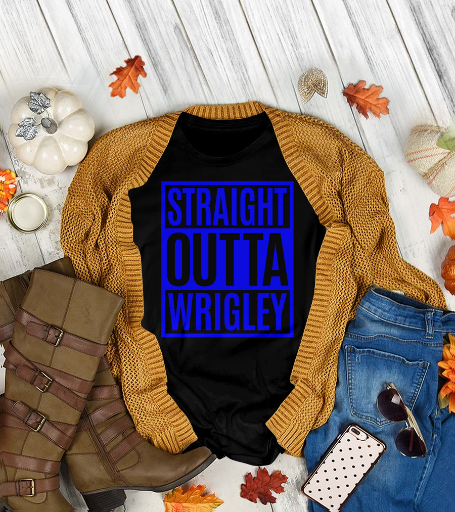 Straight Outta Wrigley Chicago Cubs Baseball Fan T-Shirt